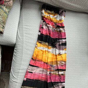 Rachel by Rachel Roy Strapless Maxi Dress Multicolor